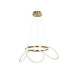 kelvo® GLOW KLV-101-0162 Κρεμαστό Φωτιστικό Οροφής LED 36W 3600lm 360° AC 220-240V IP20 Ρυθμιζόμενο Λευκό CCT με Χειριστήριο από 2700K έως 6000K Dimmable - Lumileds SMD Chip - Χρυσό Πλατίνα - Μ70 x Π70 x Υ40cm - 3 Χρόνια Εγγύηση - Image 3