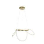 kelvo® GLOW KLV-101-0162 Κρεμαστό Φωτιστικό Οροφής LED 36W 3600lm 360° AC 220-240V IP20 Ρυθμιζόμενο Λευκό CCT με Χειριστήριο από 2700K έως 6000K Dimmable - Lumileds SMD Chip - Χρυσό Πλατίνα - Μ70 x Π70 x Υ40cm - 3 Χρόνια Εγγύηση - Image 4