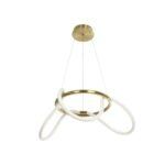 kelvo® GLOW KLV-101-0162 Κρεμαστό Φωτιστικό Οροφής LED 36W 3600lm 360° AC 220-240V IP20 Ρυθμιζόμενο Λευκό CCT με Χειριστήριο από 2700K έως 6000K Dimmable - Lumileds SMD Chip - Χρυσό Πλατίνα - Μ70 x Π70 x Υ40cm - 3 Χρόνια Εγγύηση - Image 5