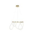 kelvo® GLOW KLV-101-0163 Κρεμαστό Φωτιστικό Οροφής LED 58W 5800lm 360° AC 220-240V IP20 Ρυθμιζόμενο Λευκό CCT με Χειριστήριο από 2700K έως 6000K Dimmable - Lumileds SMD Chip - Χρυσό Πλατίνα - Μ80 x Π80 x Υ40cm - 3 Χρόνια Εγγύηση - Image 4