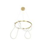 kelvo® GLOW KLV-101-0163 Κρεμαστό Φωτιστικό Οροφής LED 58W 5800lm 360° AC 220-240V IP20 Ρυθμιζόμενο Λευκό CCT με Χειριστήριο από 2700K έως 6000K Dimmable - Lumileds SMD Chip - Χρυσό Πλατίνα - Μ80 x Π80 x Υ40cm - 3 Χρόνια Εγγύηση - Image 5