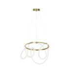 kelvo® GLOW KLV-101-0163 Κρεμαστό Φωτιστικό Οροφής LED 58W 5800lm 360° AC 220-240V IP20 Ρυθμιζόμενο Λευκό CCT με Χειριστήριο από 2700K έως 6000K Dimmable - Lumileds SMD Chip - Χρυσό Πλατίνα - Μ80 x Π80 x Υ40cm - 3 Χρόνια Εγγύηση - Image 6