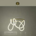 kelvo® GLOW KLV-101-0163 Κρεμαστό Φωτιστικό Οροφής LED 58W 5800lm 360° AC 220-240V IP20 Ρυθμιζόμενο Λευκό CCT με Χειριστήριο από 2700K έως 6000K Dimmable - Lumileds SMD Chip - Χρυσό Πλατίνα - Μ80 x Π80 x Υ40cm - 3 Χρόνια Εγγύηση - Image 16