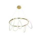 kelvo® GLOW KLV-101-0164 Κρεμαστό Φωτιστικό Οροφής LED 69W 6900lm 360° AC 220-240V IP20 Ρυθμιζόμενο Λευκό CCT με Χειριστήριο από 2700K έως 6000K Dimmable - Lumileds SMD Chip - Χρυσό Πλατίνα - Μ100 x Π100 x Υ40cm - 3 Χρόνια Εγγύηση - Image 5