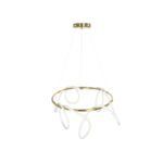 kelvo® GLOW KLV-101-0164 Κρεμαστό Φωτιστικό Οροφής LED 69W 6900lm 360° AC 220-240V IP20 Ρυθμιζόμενο Λευκό CCT με Χειριστήριο από 2700K έως 6000K Dimmable - Lumileds SMD Chip - Χρυσό Πλατίνα - Μ100 x Π100 x Υ40cm - 3 Χρόνια Εγγύηση - Image 6