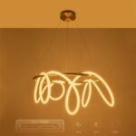 kelvo® GLOW KLV-101-0164 Κρεμαστό Φωτιστικό Οροφής LED 69W 6900lm 360° AC 220-240V IP20 Ρυθμιζόμενο Λευκό CCT με Χειριστήριο από 2700K έως 6000K Dimmable - Lumileds SMD Chip - Χρυσό Πλατίνα - Μ100 x Π100 x Υ40cm - 3 Χρόνια Εγγύηση - Image 13