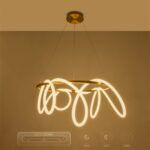 kelvo® GLOW KLV-101-0164 Κρεμαστό Φωτιστικό Οροφής LED 69W 6900lm 360° AC 220-240V IP20 Ρυθμιζόμενο Λευκό CCT με Χειριστήριο από 2700K έως 6000K Dimmable - Lumileds SMD Chip - Χρυσό Πλατίνα - Μ100 x Π100 x Υ40cm - 3 Χρόνια Εγγύηση - Image 14