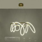 kelvo® GLOW KLV-101-0164 Κρεμαστό Φωτιστικό Οροφής LED 69W 6900lm 360° AC 220-240V IP20 Ρυθμιζόμενο Λευκό CCT με Χειριστήριο από 2700K έως 6000K Dimmable - Lumileds SMD Chip - Χρυσό Πλατίνα - Μ100 x Π100 x Υ40cm - 3 Χρόνια Εγγύηση - Image 15