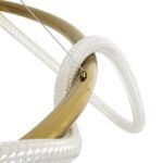 kelvo® GLOW KLV-101-0165 Κρεμαστό Φωτιστικό Οροφής LED 100W 10000lm 360° AC 220-240V IP20 Ρυθμιζόμενο Λευκό CCT με Χειριστήριο από 2700K έως 6000K Dimmable - Lumileds SMD Chip - Χρυσό Πλατίνα - Μ150 x Π150 x Υ100cm - 3 Χρόνια Εγγύηση - Image 7