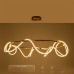 kelvo® GLOW KLV-101-0165 Κρεμαστό Φωτιστικό Οροφής LED 100W 10000lm 360° AC 220-240V IP20 Ρυθμιζόμενο Λευκό CCT με Χειριστήριο από 2700K έως 6000K Dimmable - Lumileds SMD Chip - Χρυσό Πλατίνα - Μ150 x Π150 x Υ100cm - 3 Χρόνια Εγγύηση - Image 14