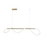 kelvo® GLOW KLV-101-0166 Κρεμαστό Φωτιστικό Οροφής LED 34W 3400lm 360° AC 220-240V IP20 Ρυθμιζόμενο Λευκό CCT με Χειριστήριο από 2700K έως 6000K Dimmable - Lumileds SMD Chip - Χρυσό Πλατίνα - Μ140 x Π40 x Υ30cm - 3 Χρόνια Εγγύηση - Image 4