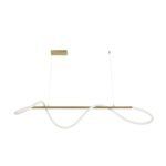 kelvo® GLOW KLV-101-0166 Κρεμαστό Φωτιστικό Οροφής LED 34W 3400lm 360° AC 220-240V IP20 Ρυθμιζόμενο Λευκό CCT με Χειριστήριο από 2700K έως 6000K Dimmable - Lumileds SMD Chip - Χρυσό Πλατίνα - Μ140 x Π40 x Υ30cm - 3 Χρόνια Εγγύηση - Image 5