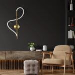 kelvo® GLOW KLV-101-0168 Φωτιστικό Τοίχου / Απλίκα LED 24W 2400lm 360° AC 220-240V IP20 Ρυθμιζόμενο Λευκό CCT με On/Off 2700K/4500K/6000K - Lumileds SMD Chip - Χρυσό Πλατίνα - Μ30 x Π15 x Υ70cm - 3 Χρόνια Εγγύηση - Image 2