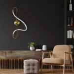 kelvo® GLOW KLV-101-0169 Φωτιστικό Τοίχου / Απλίκα LED 18W 1800lm 360° AC 220-240V IP20 Ρυθμιζόμενο Λευκό CCT με On/Off 2700K/4500K/6000K - Lumileds SMD Chip - Χρυσό Πλατίνα - Μ30 x Π15 x Υ70cm - 3 Χρόνια Εγγύηση - Image 2