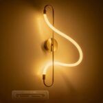 kelvo® GLOW KLV-101-0169 Φωτιστικό Τοίχου / Απλίκα LED 18W 1800lm 360° AC 220-240V IP20 Ρυθμιζόμενο Λευκό CCT με On/Off 2700K/4500K/6000K - Lumileds SMD Chip - Χρυσό Πλατίνα - Μ30 x Π15 x Υ70cm - 3 Χρόνια Εγγύηση - Image 10