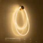 kelvo® GLOW KLV-101-0170 Φωτιστικό Τοίχου / Απλίκα LED 45W 4500lm 360° AC 220-240V IP20 Ρυθμιζόμενο Λευκό CCT με Χειριστήριο από 2700K έως 6000K Dimmable - Lumileds SMD Chip - Χρυσό Πλατίνα - Μ30 x Π15 x Υ110cm - 3 Χρόνια Εγγύηση - Image 14