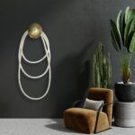 kelvo® GLOW KLV-101-0171 Φωτιστικό Τοίχου / Απλίκα LED 60W 6000lm 360° AC 220-240V IP20 Ρυθμιζόμενο Λευκό CCT με Χειριστήριο από 2700K έως 6000K Dimmable - Lumileds SMD Chip - Χρυσό Πλατίνα - Μ40 x Π15 x Υ110cm - 3 Χρόνια Εγγύηση - Image 2