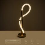 kelvo® GLOW KLV-101-0172 Επιτραπέζιο Φωτιστικό Πορτατίφ LED 18W 1800lm 360° AC 220-240V IP20 Ρυθμιζόμενο Λευκό CCT με Αφή 2700K/4500K/6000K Dimmable - Lumileds SMD Chip - Χρυσό Πλατίνα - Μ30 x Π30 x Υ60cm - 3 Χρόνια Εγγύηση - Image 16