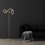 kelvo® GLOW KLV-101-0174 Επιδαπέδιο Φωτιστικό LED 30W 3000lm 360° AC 220-240V IP20 Ρυθμιζόμενο Λευκό CCT με Αφή 2700K/4500K/6000K Dimmable - Lumileds SMD Chip - Χρυσό Πλατίνα - Μ45 x Π45 x Υ160cm - 3 Χρόνια Εγγύηση - Image 2