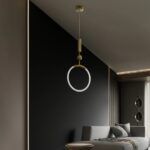 kelvo® GLOW KLV-101-0175 Κρεμαστό Φωτιστικό Οροφής LED 18W 1800lm 360° AC 220-240V IP20 Ρυθμιζόμενο Λευκό CCT με On/Off 2700K/4500K/6000K - Lumileds SMD Chip - Χρυσό Πλατίνα - Μ30 x Π6 x Υ60cm - 3 Χρόνια Εγγύηση - Image 2