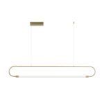 kelvo® GLOW KLV-101-0177 Κρεμαστό Φωτιστικό Οροφής LED 15W 1500lm 360° AC 220-240V IP20 Ρυθμιζόμενο Λευκό CCT με Χειριστήριο από 2700K έως 6000K Dimmable - Lumileds SMD Chip - Χρυσό Πλατίνα - Μ120 x Π3 x Υ17cm - 3 Χρόνια Εγγύηση - Image 3