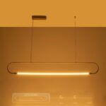 kelvo® GLOW KLV-101-0177 Κρεμαστό Φωτιστικό Οροφής LED 15W 1500lm 360° AC 220-240V IP20 Ρυθμιζόμενο Λευκό CCT με Χειριστήριο από 2700K έως 6000K Dimmable - Lumileds SMD Chip - Χρυσό Πλατίνα - Μ120 x Π3 x Υ17cm - 3 Χρόνια Εγγύηση - Image 14