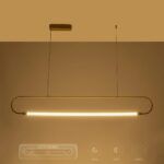 kelvo® GLOW KLV-101-0177 Κρεμαστό Φωτιστικό Οροφής LED 15W 1500lm 360° AC 220-240V IP20 Ρυθμιζόμενο Λευκό CCT με Χειριστήριο από 2700K έως 6000K Dimmable - Lumileds SMD Chip - Χρυσό Πλατίνα - Μ120 x Π3 x Υ17cm - 3 Χρόνια Εγγύηση - Image 15