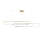 kelvo® GLOW KLV-101-0178 Κρεμαστό Φωτιστικό Οροφής LED 28W 2800lm 360° AC 220-240V IP20 Ρυθμιζόμενο Λευκό CCT με Χειριστήριο από 2700K έως 6000K Dimmable - Lumileds SMD Chip - Χρυσό Πλατίνα - Μ167 x Π7 x Υ24cm - 3 Χρόνια Εγγύηση - Image 5