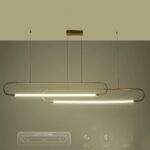 kelvo® GLOW KLV-101-0178 Κρεμαστό Φωτιστικό Οροφής LED 28W 2800lm 360° AC 220-240V IP20 Ρυθμιζόμενο Λευκό CCT με Χειριστήριο από 2700K έως 6000K Dimmable - Lumileds SMD Chip - Χρυσό Πλατίνα - Μ167 x Π7 x Υ24cm - 3 Χρόνια Εγγύηση - Image 18