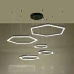 kelvo® LEXAGON KLV-101-0179 Κρεμαστό Φωτιστικό Οροφής LED 120W 12000lm 200° AC 220-240V IP20 Ρυθμιζόμενο Λευκό CCT με Χειριστήριο από 2700K έως 6000K Dimmable - Lumileds SMD Chip - Μαύρο Ματ - Μ110 x Π90 x Υ110cm - 3 Χρόνια Εγγύηση - Image 12