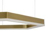 kelvo® LEXAGON KLV-101-0180 Κρεμαστό Φωτιστικό Οροφής LED 120W 12000lm 200° AC 220-240V IP20 Ρυθμιζόμενο Λευκό CCT με Χειριστήριο από 2700K έως 6000K Dimmable - Lumileds SMD Chip - Χρυσό Πλατίνα - Μ110 x Π90 x Υ110cm - 3 Χρόνια Εγγύηση - Image 5