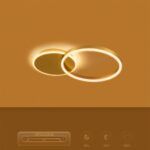 kelvo® VENOM KLV-101-0183 Φωτιστικό Οροφής LED 45W 4500lm 360° AC 220-240V IP20 Ρυθμιζόμενο Λευκό CCT με Χειριστήριο από 2700K έως 6000K Dimmable - Lumileds SMD Chip - Χρυσό Πλατίνα - Μ60 x Π40 x Υ7.5cm - 3 Χρόνια Εγγύηση - Image 8