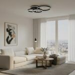 kelvo® VENOM KLV-101-0184 Φωτιστικό Οροφής LED 100W 10000lm 360° AC 220-240V IP20 Ρυθμιζόμενο Λευκό CCT με Χειριστήριο από 2700K έως 6000K Dimmable - Lumileds SMD Chip - Μαύρο Ματ - Μ70 x Π40 x Υ16cm - 3 Χρόνια Εγγύηση - Image 2