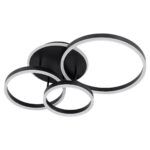 kelvo® VENOM KLV-101-0184 Φωτιστικό Οροφής LED 100W 10000lm 360° AC 220-240V IP20 Ρυθμιζόμενο Λευκό CCT με Χειριστήριο από 2700K έως 6000K Dimmable - Lumileds SMD Chip - Μαύρο Ματ - Μ70 x Π40 x Υ16cm - 3 Χρόνια Εγγύηση - Image 5