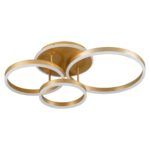 kelvo® VENOM KLV-101-0186 Φωτιστικό Οροφής LED 100W 10000lm 360° AC 220-240V IP20 Ρυθμιζόμενο Λευκό CCT με Χειριστήριο από 2700K έως 6000K Dimmable - Lumileds SMD Chip - Χρυσό Πλατίνα - Μ70 x Π40 x Υ16cm - 3 Χρόνια Εγγύηση - Image 3