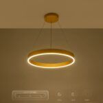 kelvo® VENOM KLV-101-0189 Κρεμαστό Φωτιστικό Οροφής LED 45W 4500lm 120° AC 220-240V IP20 Ρυθμιζόμενο Λευκό CCT με Χειριστήριο από 2700K έως 6000K Dimmable - Lumileds SMD Chip - Χρυσό Πλατίνα - Μ60 x Π60 x Υ6.5cm - 3 Χρόνια Εγγύηση - Image 12