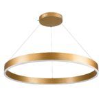 kelvo® VENOM KLV-101-0192 Κρεμαστό Φωτιστικό Οροφής LED 67W 6700lm 120° AC 220-240V IP20 Ρυθμιζόμενο Λευκό CCT με Χειριστήριο από 2700K έως 6000K Dimmable - Lumileds SMD Chip - Χρυσό Πλατίνα - Μ80 x Π80 x Υ6.5cm - 3 Χρόνια Εγγύηση - Image 3