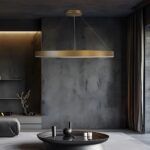 kelvo® VENOM KLV-101-0195 Κρεμαστό Φωτιστικό Οροφής LED 75W 7500lm 120° AC 220-240V IP20 Ρυθμιζόμενο Λευκό CCT με Χειριστήριο από 2700K έως 6000K Dimmable - Lumileds SMD Chip - Χρυσό Πλατίνα - Μ100 x Π100 x Υ6.5cm - 3 Χρόνια Εγγύηση - Image 2