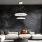 kelvo® VENOM KLV-101-0197 Κρεμαστό Φωτιστικό Οροφής LED 75W 7500lm 120° AC 220-240V IP20 Ρυθμιζόμενο Λευκό CCT με Χειριστήριο από 2700K έως 6000K Dimmable - Lumileds SMD Chip - Λευκό Ματ - Μ60 x Π60 x Υ40cm - 3 Χρόνια Εγγύηση - Image 2