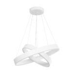 kelvo® VENOM KLV-101-0197 Κρεμαστό Φωτιστικό Οροφής LED 75W 7500lm 120° AC 220-240V IP20 Ρυθμιζόμενο Λευκό CCT με Χειριστήριο από 2700K έως 6000K Dimmable - Lumileds SMD Chip - Λευκό Ματ - Μ60 x Π60 x Υ40cm - 3 Χρόνια Εγγύηση - Image 6