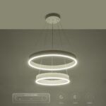 kelvo® VENOM KLV-101-0197 Κρεμαστό Φωτιστικό Οροφής LED 75W 7500lm 120° AC 220-240V IP20 Ρυθμιζόμενο Λευκό CCT με Χειριστήριο από 2700K έως 6000K Dimmable - Lumileds SMD Chip - Λευκό Ματ - Μ60 x Π60 x Υ40cm - 3 Χρόνια Εγγύηση - Image 15