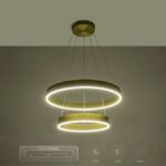 kelvo® VENOM KLV-101-0198-V2 Κρεμαστό Φωτιστικό Οροφής LED 75W 7500lm 120° AC 220-240V IP20 Ρυθμιζόμενο Λευκό CCT με Χειριστήριο από 2700K έως 6000K Dimmable - Lumileds SMD Chip - Χρυσό Πλατίνα - Μ60 x Π60 x Υ40cm - 3 Χρόνια Εγγύηση - Image 15