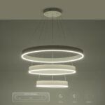 kelvo® VENOM KLV-101-0200-V2 Κρεμαστό Φωτιστικό Οροφής LED 120W 12000lm 120° AC 220-240V IP20 Ρυθμιζόμενο Λευκό CCT με Χειριστήριο από 2700K έως 6000K Dimmable - Lumileds SMD Chip - Λευκό Ματ - Μ80 x Π80 x Υ80cm - 3 Χρόνια Εγγύηση - Image 15