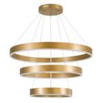 kelvo® VENOM KLV-101-0201 Κρεμαστό Φωτιστικό Οροφής LED 120W 12000lm 120° AC 220-240V IP20 Ρυθμιζόμενο Λευκό CCT με Χειριστήριο από 2700K έως 6000K Dimmable - Lumileds SMD Chip - Χρυσό Πλατίνα - Μ80 x Π80 x Υ80cm - 3 Χρόνια Εγγύηση - Image 3