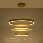 kelvo® VENOM KLV-101-0201 Κρεμαστό Φωτιστικό Οροφής LED 120W 12000lm 120° AC 220-240V IP20 Ρυθμιζόμενο Λευκό CCT με Χειριστήριο από 2700K έως 6000K Dimmable - Lumileds SMD Chip - Χρυσό Πλατίνα - Μ80 x Π80 x Υ80cm - 3 Χρόνια Εγγύηση - Image 14