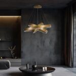 kelvo® VENOM KLV-101-0201-V2 Κρεμαστό Φωτιστικό Οροφής LED 120W 12000lm 120° AC 220-240V IP20 Ρυθμιζόμενο Λευκό CCT με Χειριστήριο από 2700K έως 6000K Dimmable - Lumileds SMD Chip - Χρυσό Πλατίνα - Μ80 x Π80 x Υ80cm - 3 Χρόνια Εγγύηση - Image 2