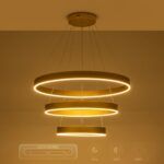 kelvo® VENOM KLV-101-0201-V2 Κρεμαστό Φωτιστικό Οροφής LED 120W 12000lm 120° AC 220-240V IP20 Ρυθμιζόμενο Λευκό CCT με Χειριστήριο από 2700K έως 6000K Dimmable - Lumileds SMD Chip - Χρυσό Πλατίνα - Μ80 x Π80 x Υ80cm - 3 Χρόνια Εγγύηση - Image 13