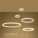 kelvo® VENOM KLV-101-0203 Κρεμαστό Φωτιστικό Οροφής LED 150W 15000lm 120° AC 220-240V IP20 Ρυθμιζόμενο Λευκό CCT με Χειριστήριο από 2700K έως 6000K Dimmable - Lumileds SMD Chip - Λευκό Ματ - Μ150 x Π90 x Υ60cm - 3 Χρόνια Εγγύηση - Image 12