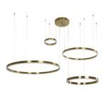 kelvo® VENOM KLV-101-0204 Κρεμαστό Φωτιστικό Οροφής LED 150W 15000lm 120° AC 220-240V IP20 Ρυθμιζόμενο Λευκό CCT με Χειριστήριο από 2700K έως 6000K Dimmable - Lumileds SMD Chip - Χρυσό Πλατίνα - Μ150 x Π90 x Υ60cm - 3 Χρόνια Εγγύηση - Image 3