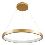 kelvo® NEMESIS KLV-101-0210 Κρεμαστό Φωτιστικό Οροφής LED 45W 4500lm 180° AC 220-240V IP20 Ρυθμιζόμενο Λευκό CCT με Χειριστήριο από 2700K έως 6000K Dimmable - Lumileds SMD Chip - Χρυσό Πλατίνα - Μ60 x Π60 x Υ4cm - 3 Χρόνια Εγγύηση - Image 3